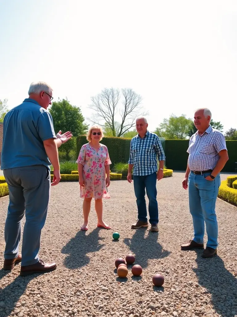 Image of a local boules competition, highlighting the excitement and community involvement in the sport.